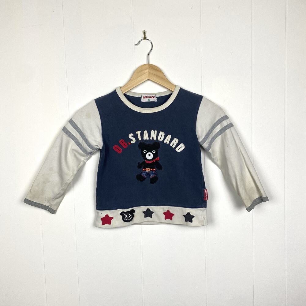 Miki House Shirt 120cm Or 5/6T Long Sleeve Star Bear Shirt